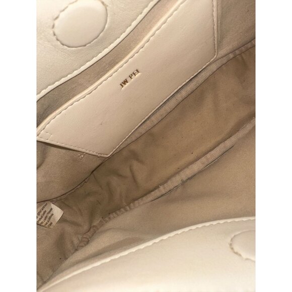 JW PEI Gabbi Ruched Hobo Handbag Ivory Vegan Leather Croissant Top Handle Bag - Picture 6 of 8